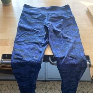 Crane Blue and Black Leggings